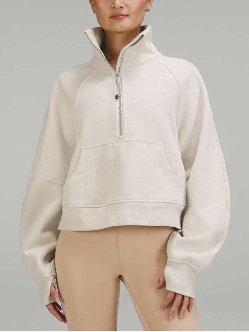 Lululemon Scuba Oversized Funnel Neck Half Zip Pullover Cotton Terry XS / Small